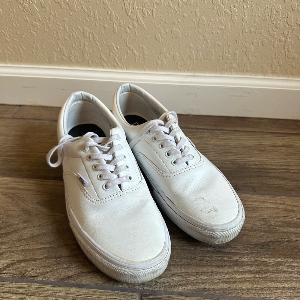 Men’s size 11 white leather vans